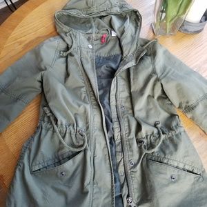 H&M Divided Green Utility Jacket Size 2